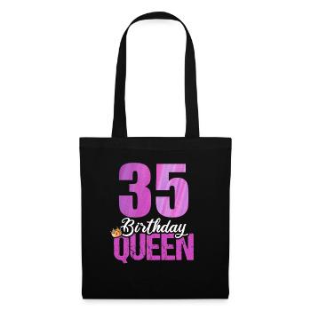 35 years old 35 birthday Birthday Queen - Tote Bag - black - Front
