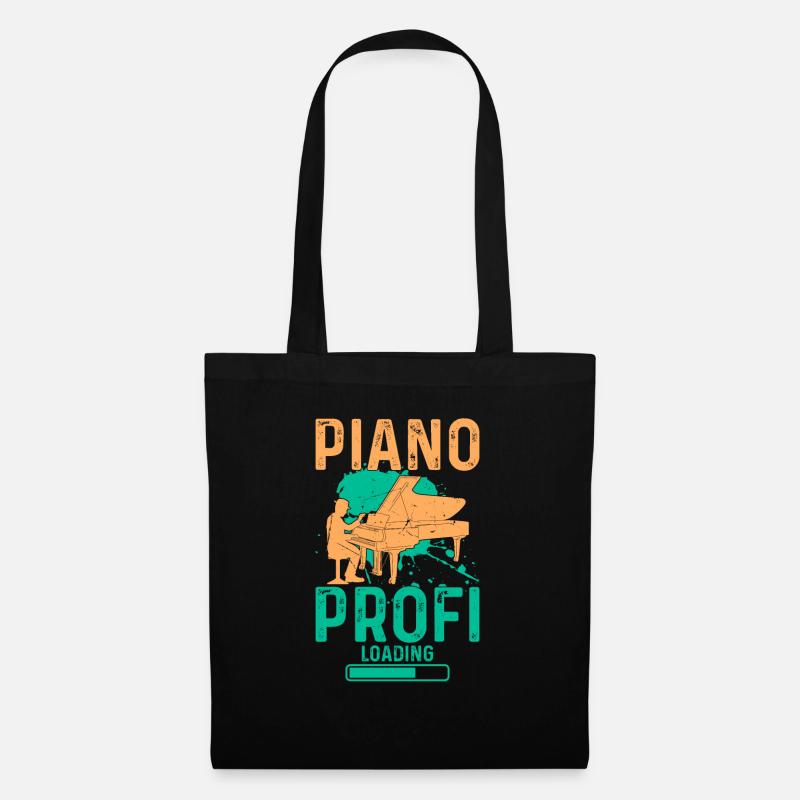 Piano Profi Loading - Keyboard Piano Lover Piano P - Stoffbeutel - Schwarz