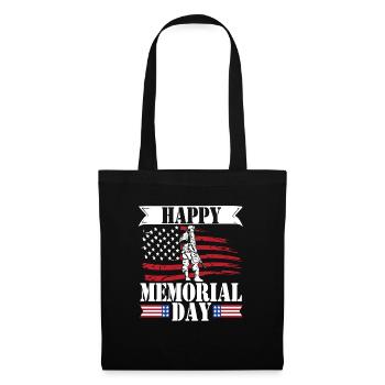 Controverse sur le drapeau américain du Happy Memorial Day - Sac en tissu - noir - Devant