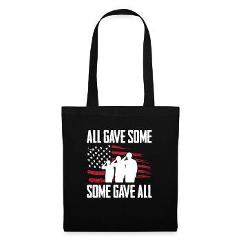 Alle gaben etwas Einige gaben alles USA Flagge Ged - Stoffbeutel - Schwarz - Vorne