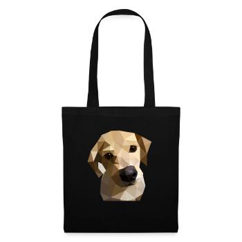 Low Poly Labrador Chien - Sac en tissu - noir - Devant