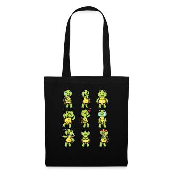 Sea Turtle Emoticon Turtle Lovers - Tote Bag - black - Front