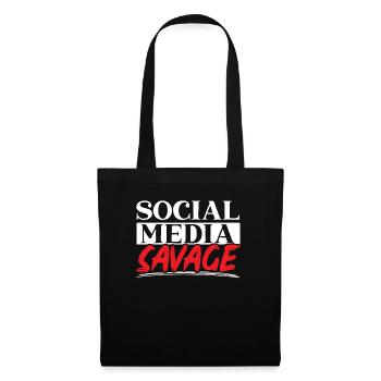 Social Media Savage Job Gestionnaire de médias sociaux - Sac en tissu - noir - Devant