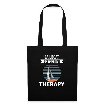 Sailboat Sailboat Better Then Therapie - Stoffbeutel - Schwarz - Vorne