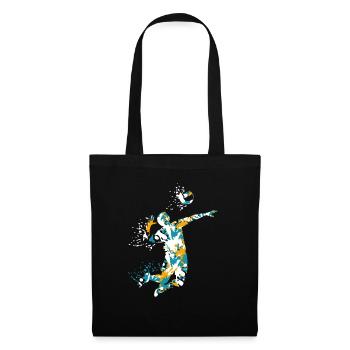 Colorful Splash Art Volleyball Player - Stoffbeutel - Schwarz - Vorne