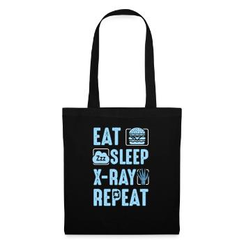 Manger Sommeil X-Ray Répéter Roue Tech Radiologie - Sac en tissu - noir - Devant