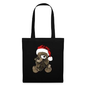 Teddy, Teddybär, Bär, Teddy Bär, bear, teddy bear, - Stoffbeutel - Schwarz - Vorne