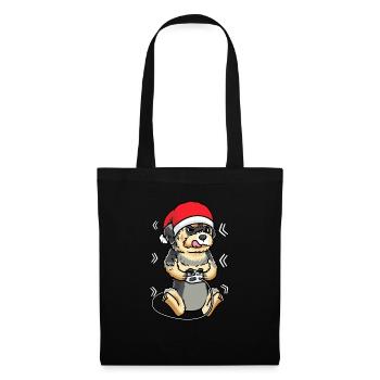 Morkie Hund Weihnachten Gamer Videospiel Gaming - Stoffbeutel - Schwarz - Vorne