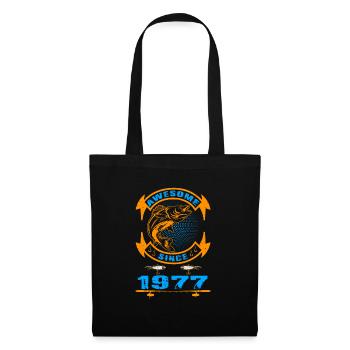 Awesome since 1977. Angel, Angler's Birthday - Tote Bag - black - Front