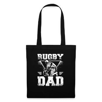 Fathers day Daddy Rugby Dad - Tote Bag - black - Front