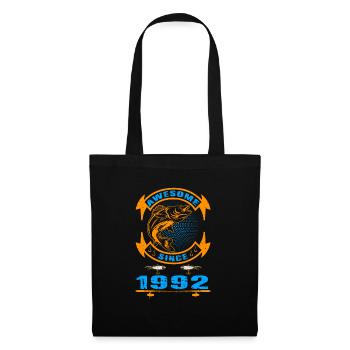 Awesome since 1992. Angel, Angler's birthday - Tote Bag - black - Front