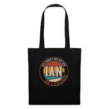 Ian Der Mann der Mythos die Legende Geschenk - Stoffbeutel - Schwarz - Vorne