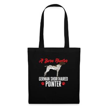 Chien GSP allemand à poil court - Sac en tissu - noir - Devant
