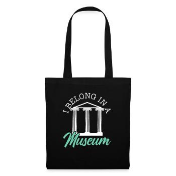 J’appartiens à un amoureux du musée Conservateur de musée - Sac en tissu - noir - Devant