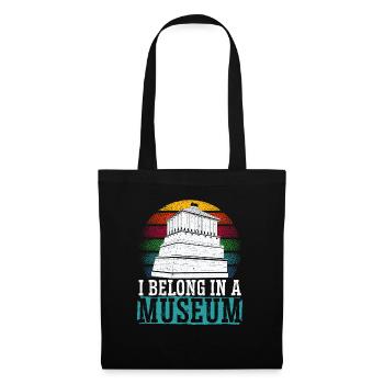 J’appartiens à un amoureux du musée Conservateur de musée - Sac en tissu - noir - Devant