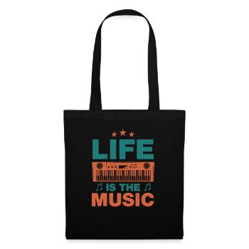 Life Is The Music Musician Music Lover Musical - Tote Bag - black - Front
