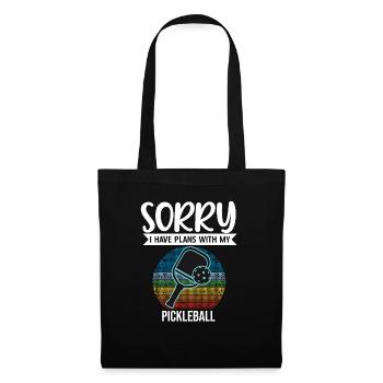 Désolé, j’ai des projets avec mon pickleball - Sac en tissu - noir - Devant