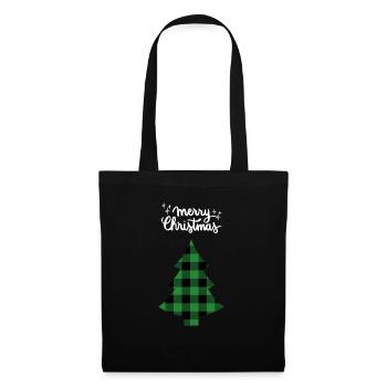 Merry Christmas Lustiges Weihnachtsshirt - Stoffbeutel - Schwarz - Vorne