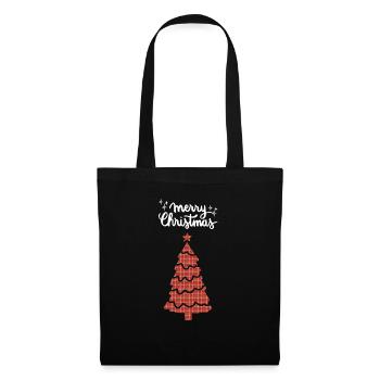 Joyeux Noël Drôle de Chemise de Noël - Sac en tissu - noir - Devant