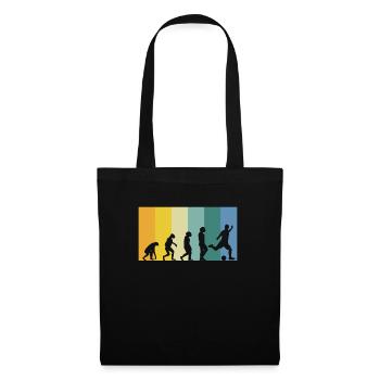 Evolution Football - Joueur de football couleurs vintage - Sac en tissu - noir - Devant
