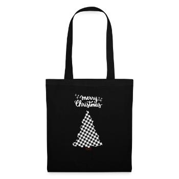 Merry Christmas Lustiges Weihnachtsshirt - Stoffbeutel - Schwarz - Vorne