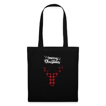 Merry Christmas Lustiges Weihnachtsshirt - Stoffbeutel - Schwarz - Vorne