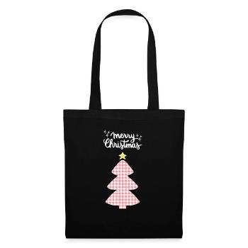 Merry Christmas Lustiges Weihnachtsshirt - Stoffbeutel - Schwarz - Vorne