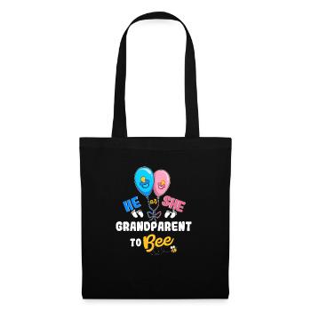 He or She Grandparents To Bee Grandma Grandpa - Stoffbeutel - Schwarz - Vorne
