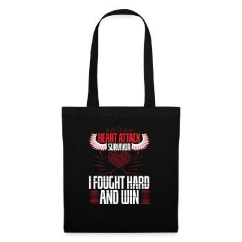 Heart Attack Survivor Fought Hard And Win - Tote Bag - black - Front