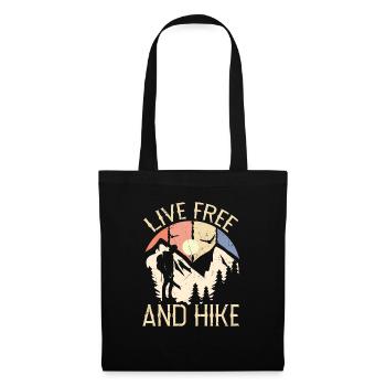 Live Free And Hike Vintage Distressed - Tote Bag - black - Front