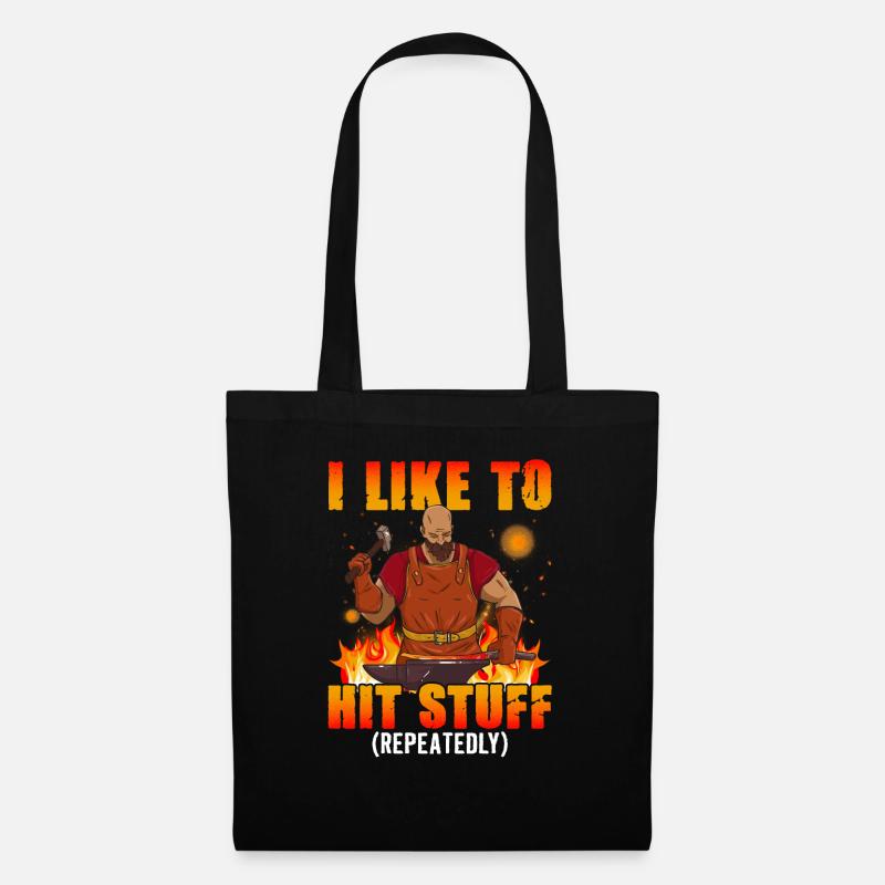I like to suggest things - blacksmith - Tote Bag - black