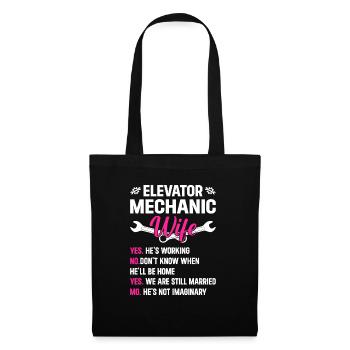 Technicienne d’ascenseur Femme - Sac en tissu - noir - Devant