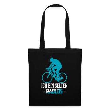 Ich bin selten Radlos Radsport Fahrrad - Stoffbeutel - Schwarz - Vorne