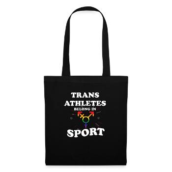 Lqbtq-athleten Trans Gehören Zum Sport Lgbtq - Stoffbeutel - Schwarz - Vorne