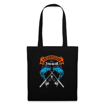 Awesome since 1968. Angel, Angler's Birthday - Tote Bag - black - Front