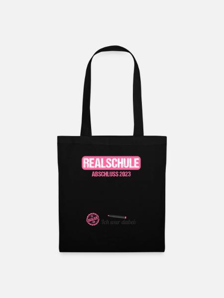 Realschule Gästebuch Realschulabschluss 2023 - Stoffbeutel - Schwarz