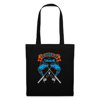 Awesome since 1968. Angel, Angler's Birthday - Tote Bag - black - Front