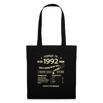 Super Original Anniversaire 31 ans vintage 1992 - Sac en tissu - noir - Devant
