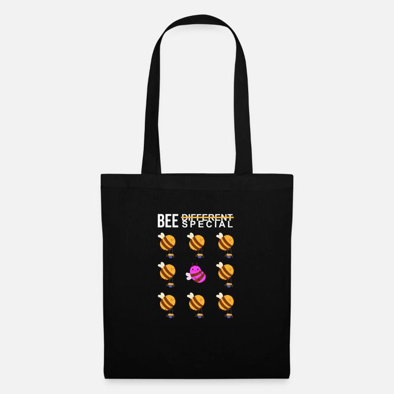 Bee special- sei anders - sei du selbst - Bienen - Stoffbeutel - Schwarz