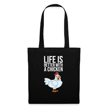Life Is Better With A Chicken - Tote Bag - black - Front