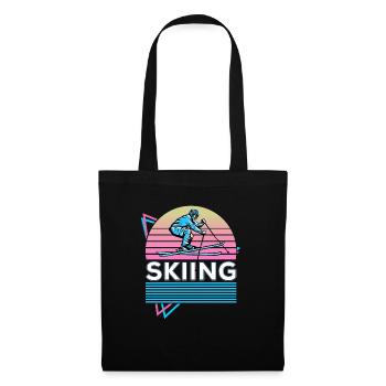Sportbekleidung Skifahrer Ski Lifestyle Winter Ges - Stoffbeutel - Schwarz - Vorne