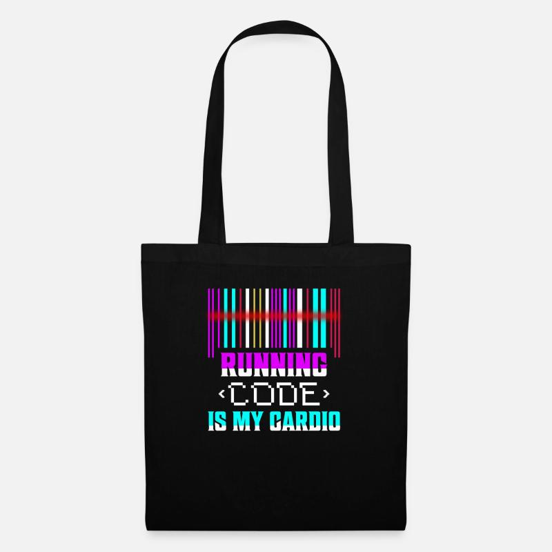 Running Code Is My Cardio Programmer Coding - Tote Bag - black