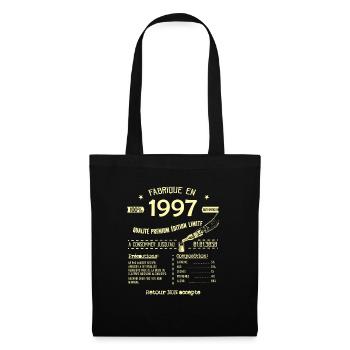 Super Original Anniversaire 26 ans vintage 1997 - Sac en tissu - noir - Devant