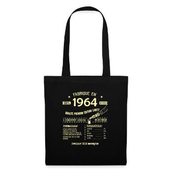 Super Original Anniversaire 59 ans vintage 1964 - Sac en tissu - noir - Devant