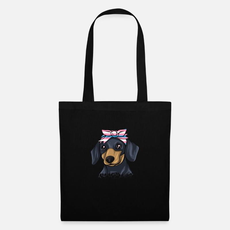 Dachshund Geschenk Dixie Wiener Doxie Dackel - Stoffbeutel - Schwarz