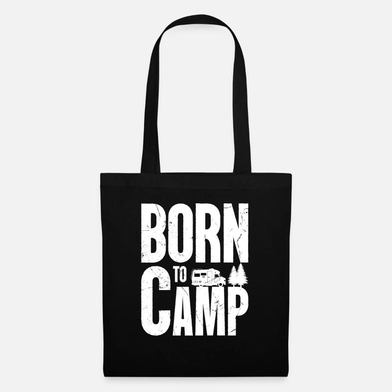 Born to Camp - Stoffbeutel - Schwarz