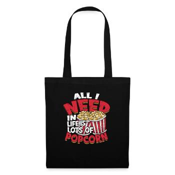 Popcorn Cinema Gift Gift Idea Film Mais Filma - Tote Bag - black - Front