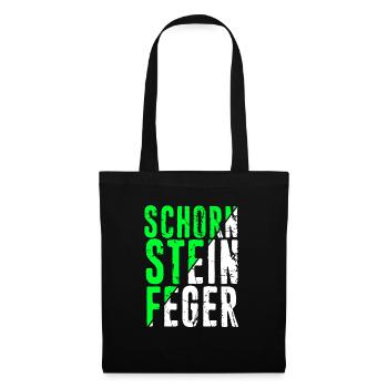 Schorn Stein Feger Schornstein Glücksbringer Kamin - Stoffbeutel - Schwarz - Vorne