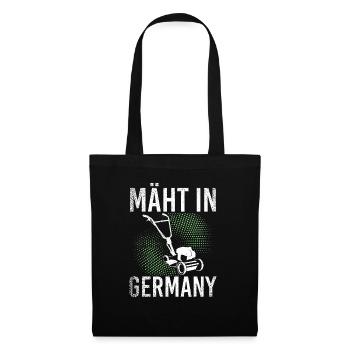 Mäht In Germany Garten Gartenarbeit Rasenmäher - Stoffbeutel - Schwarz - Vorne