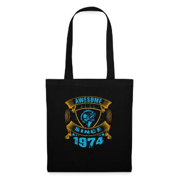 Awesome since 1974. Angel, Angler Birthday - Tote Bag - black - Front